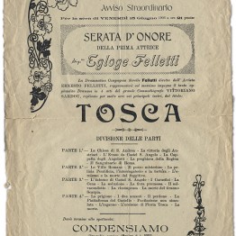 Vecchia Locandina Tosca